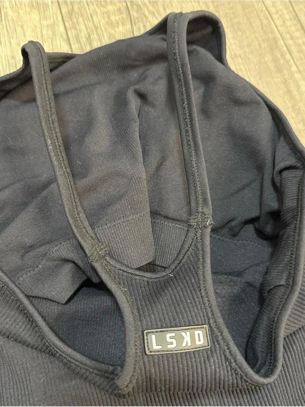 LSKD Black Ribbed High-Neck Tank Top - Picture 5 of 5